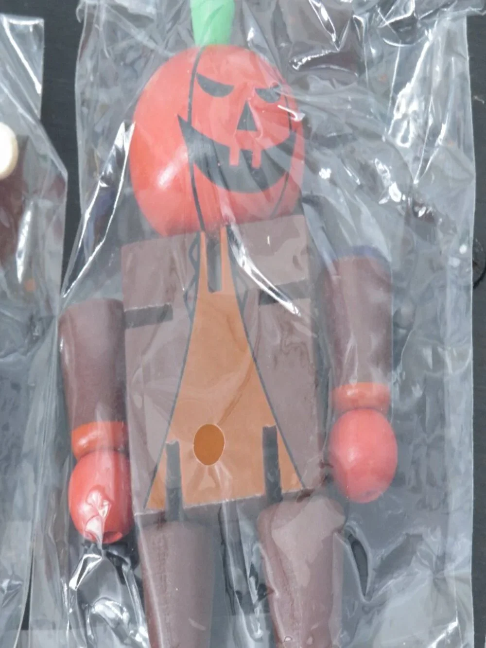 World Market Halloween Wooden Figures Lot 3 Vampire Pumpkin Frankenstein Multi